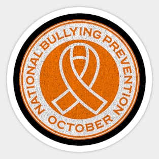 National Bullying Prevention Awareness October Orange Ribbon Sticker
